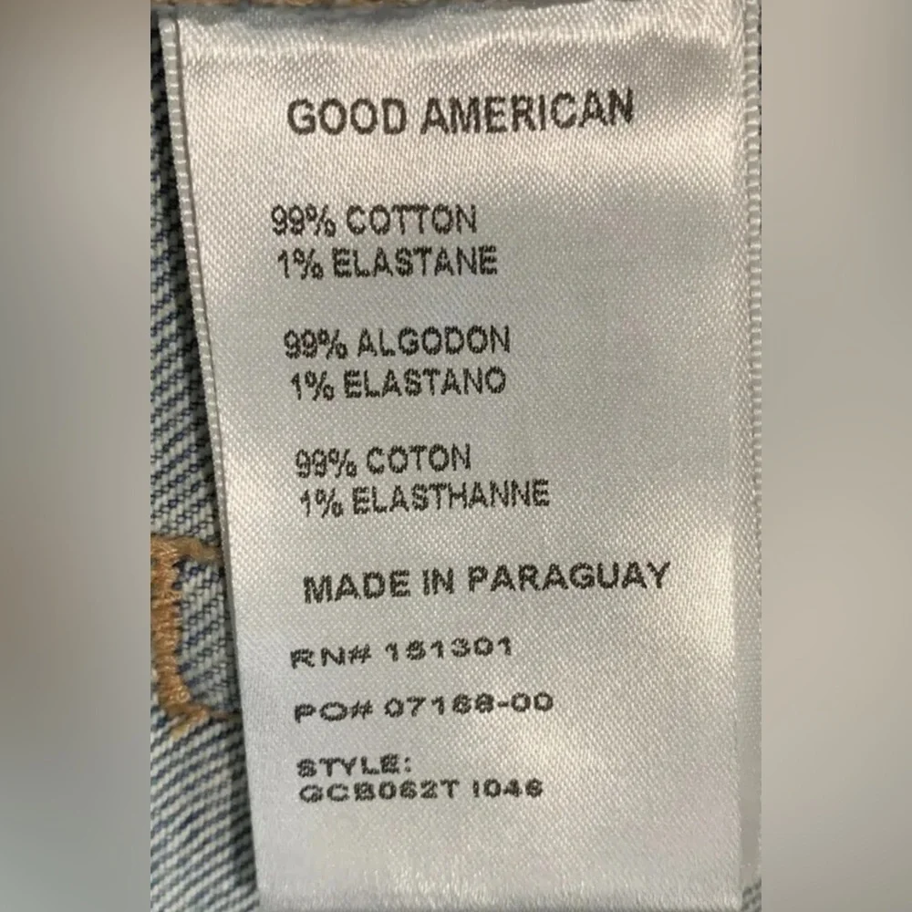 Good American Women’s Classic Bootcut Jeans High Rise Denim Indigo Med Wash Sz 8 - Picture 8 of 8